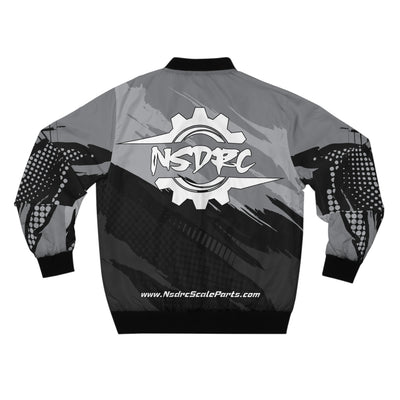 Men's Bomber Jacket Black Pattern NSDRC Logo