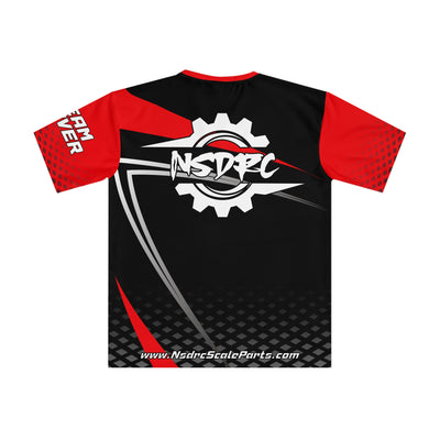 Red Black grey pattern Loose Fit T-Shirt (Jersey Like) clean