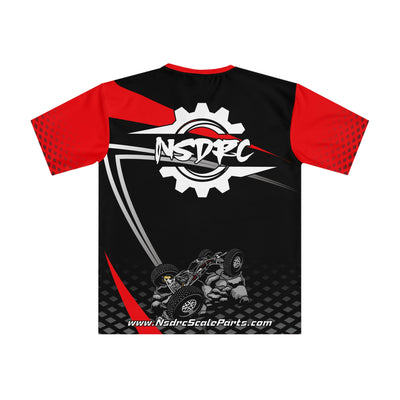 Red Black grey pattern Loose Fit T-Shirt (Jersey Like) Moa