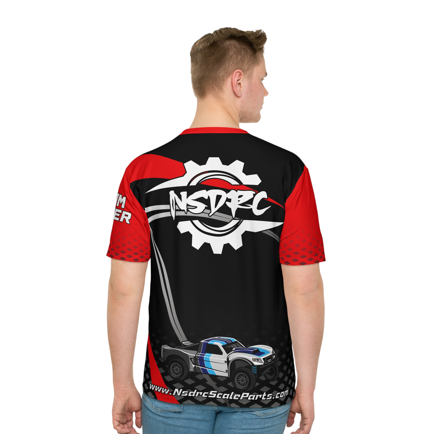 Red Black grey pattern Loose Fit T-Shirt (Jersey Like) 1/5 Losi