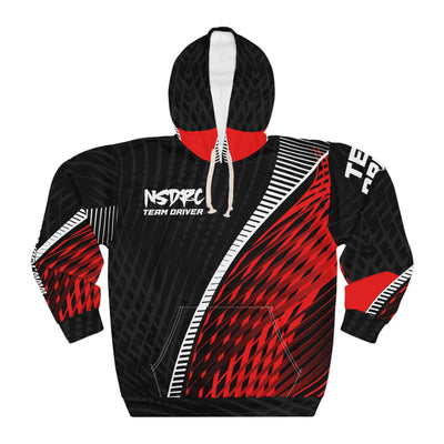 Men's Pullover Hoodie Red Pattern NSDRC Logo TD