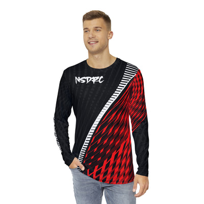 Red pattern Long Sleeve Shirt clean