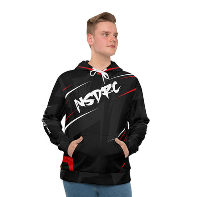 Men's Hoodie Black Grey Pattern NSDRC Logo