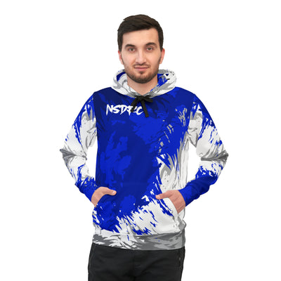 Blue Pattern Athletic Hoodie Moa