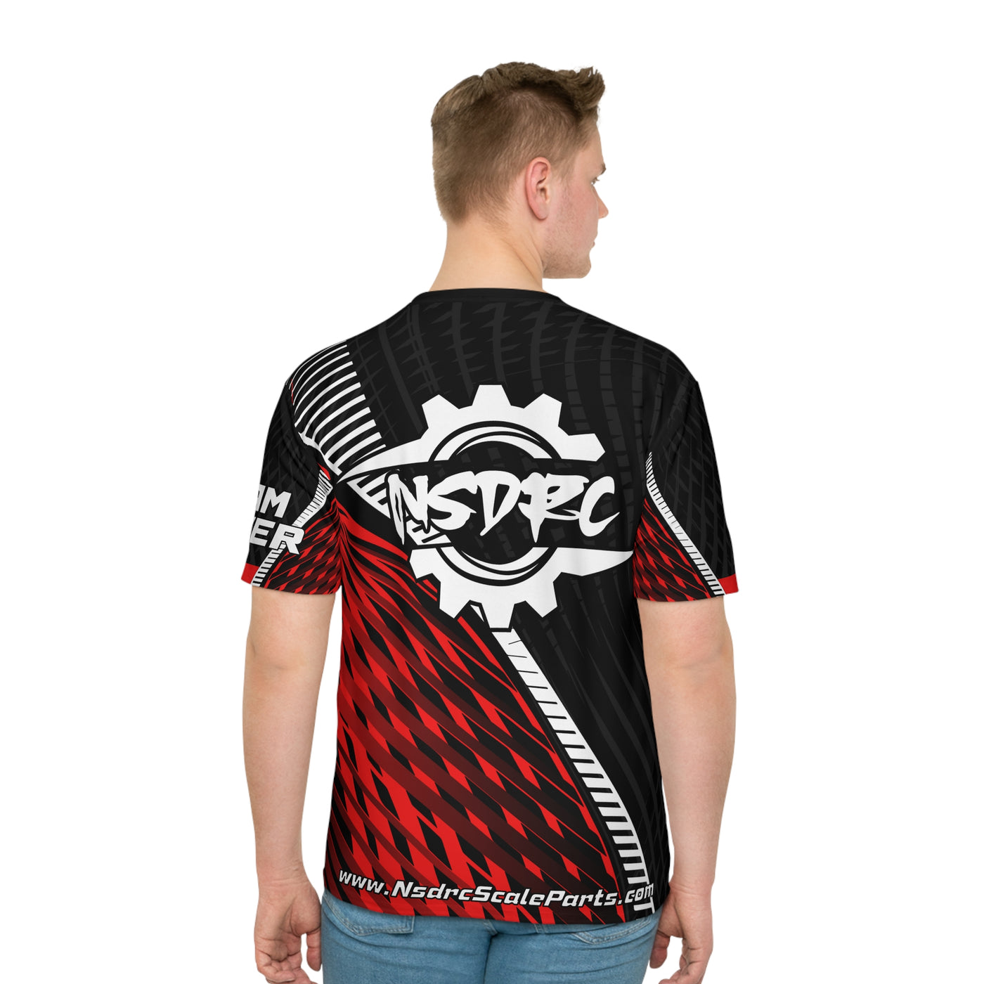 Red pattern Loose Fit T-Shirt (Jersey Like) clean