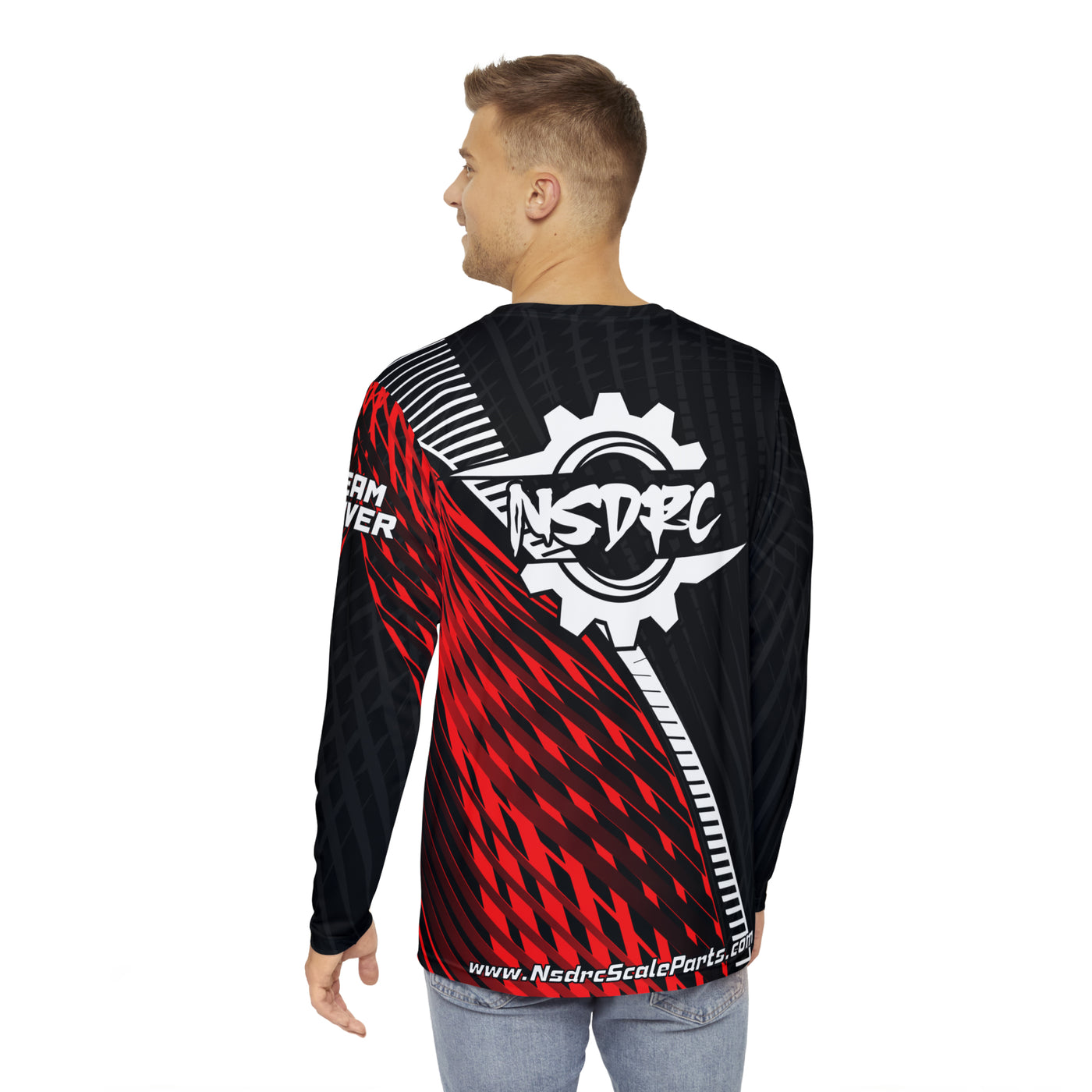 Red pattern Long Sleeve Shirt clean