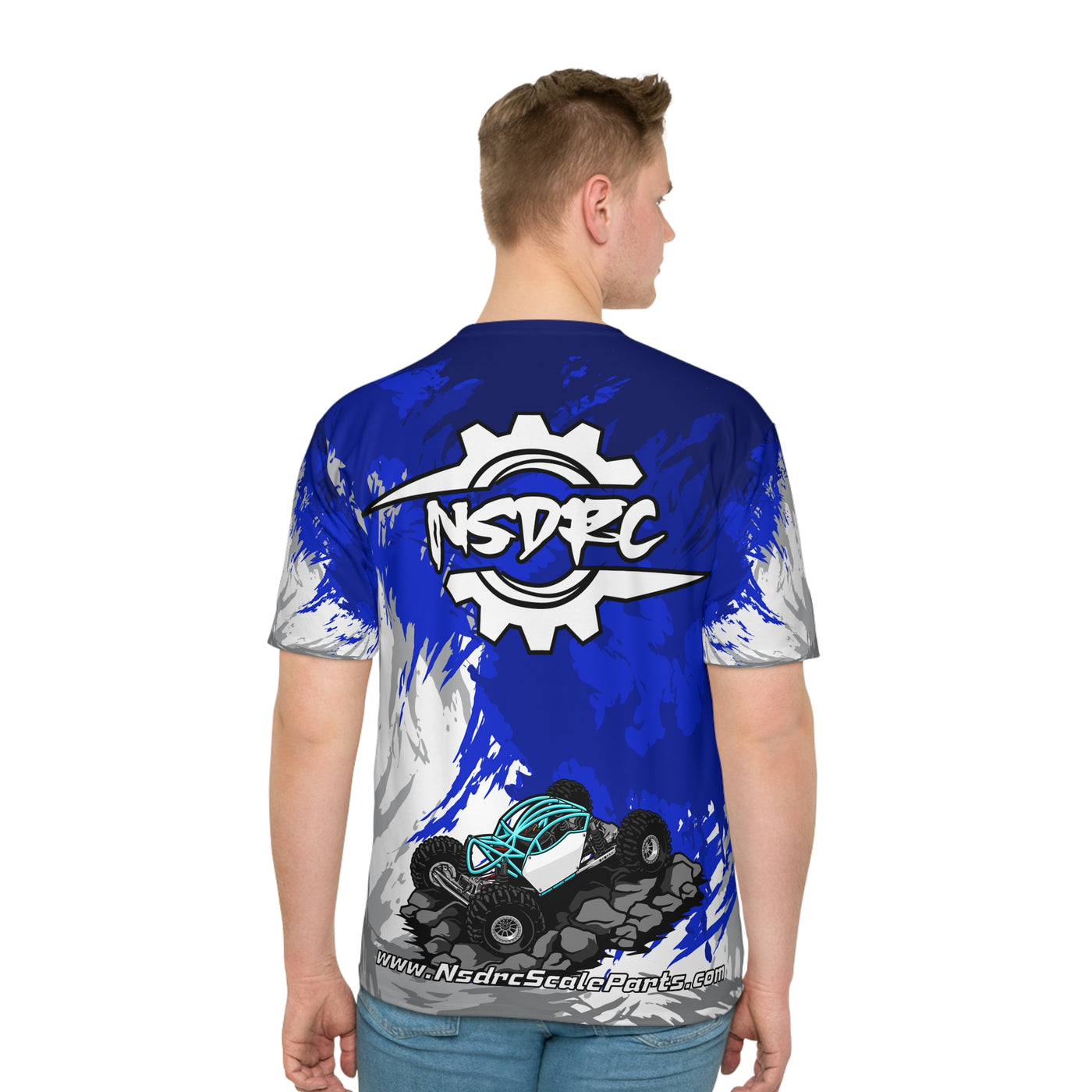Blue pattern Loose Fit T-Shirt (Jersey Like) Bouncer