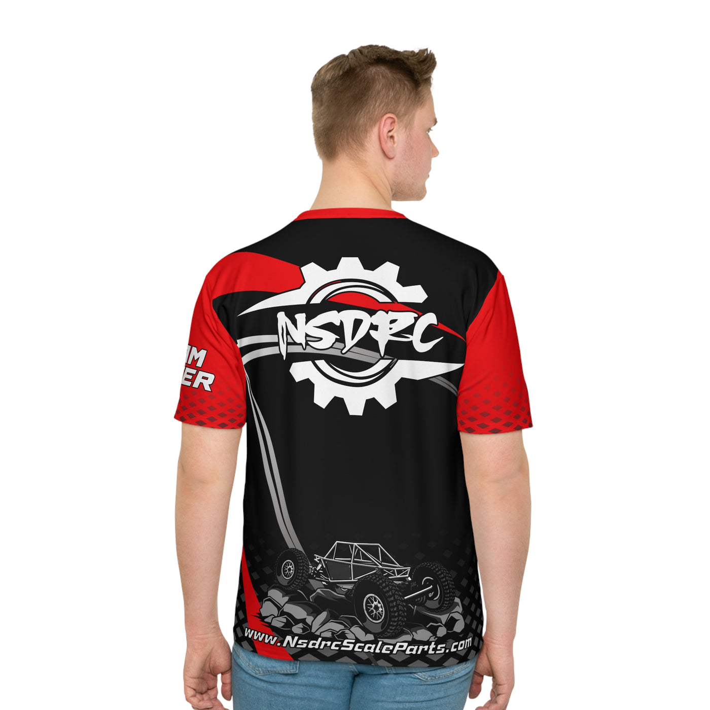 Red Black grey pattern Loose Fit T-Shirt (Jersey Like) Class 3