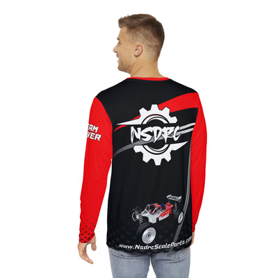 Red black grey pattern Long Sleeve Shirt Buggy