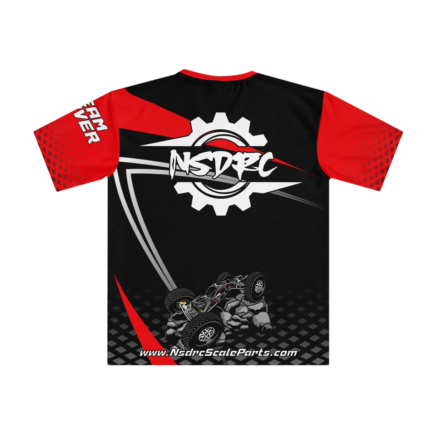 Red Black grey pattern Loose Fit T-Shirt (Jersey Like) Moa