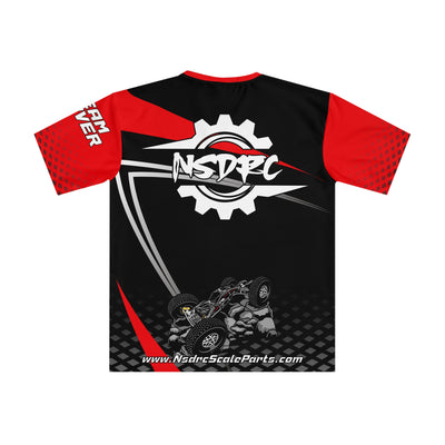 Red Black grey pattern Loose Fit T-Shirt (Jersey Like) Moa