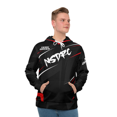 Men's Hoodie Black Grey Pattern NSDRC Logo