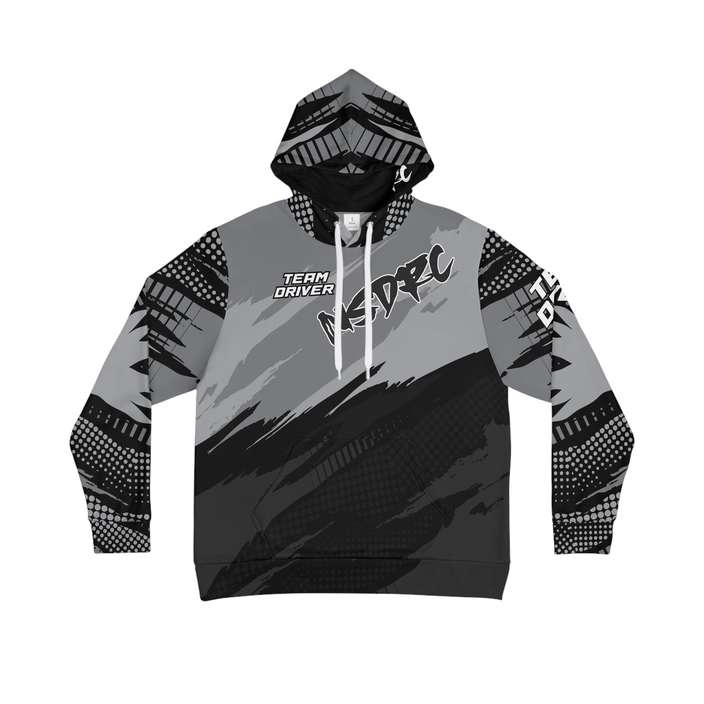 Men's Hoodie Black Pattern NSDRC Logo