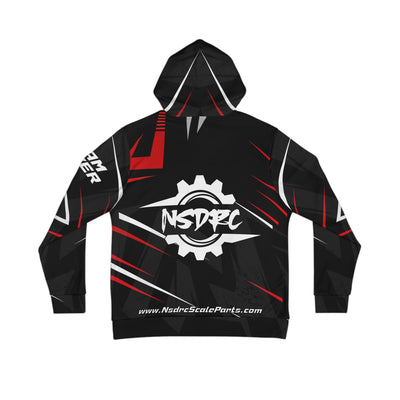 Men's Hoodie Black Grey Pattern NSDRC Logo