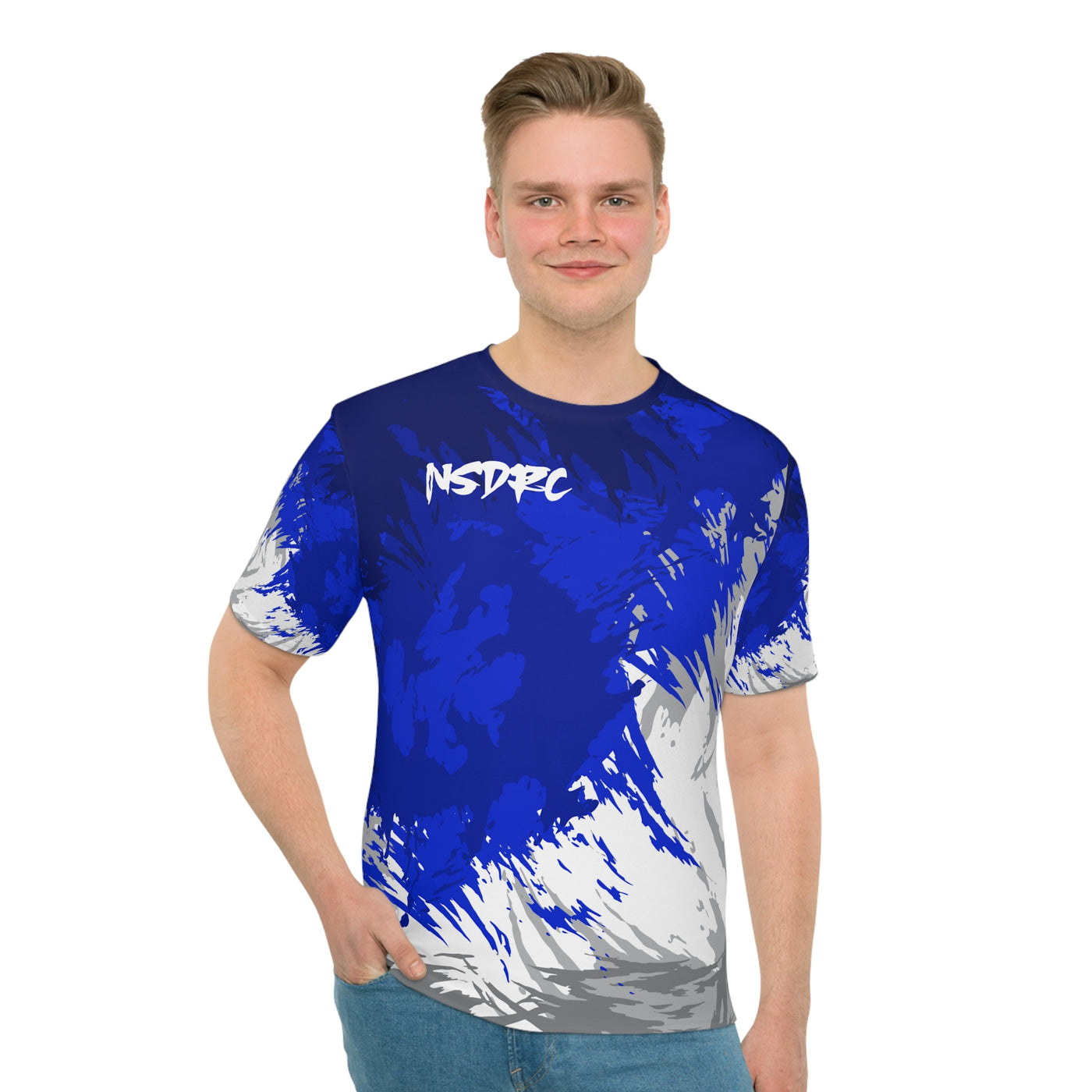 Blue pattern Loose Fit T-Shirt (Jersey Like) Bouncer