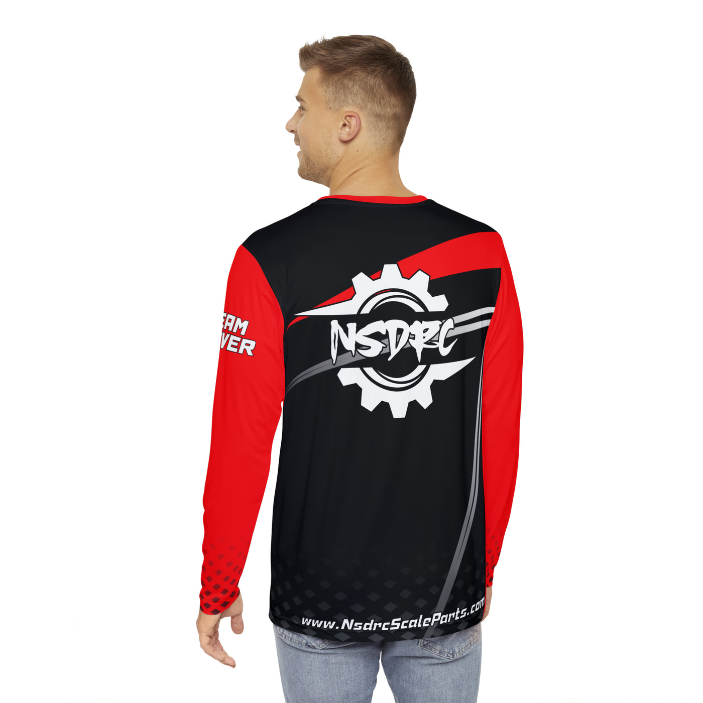 Red black grey pattern Long Sleeve Shirt clean