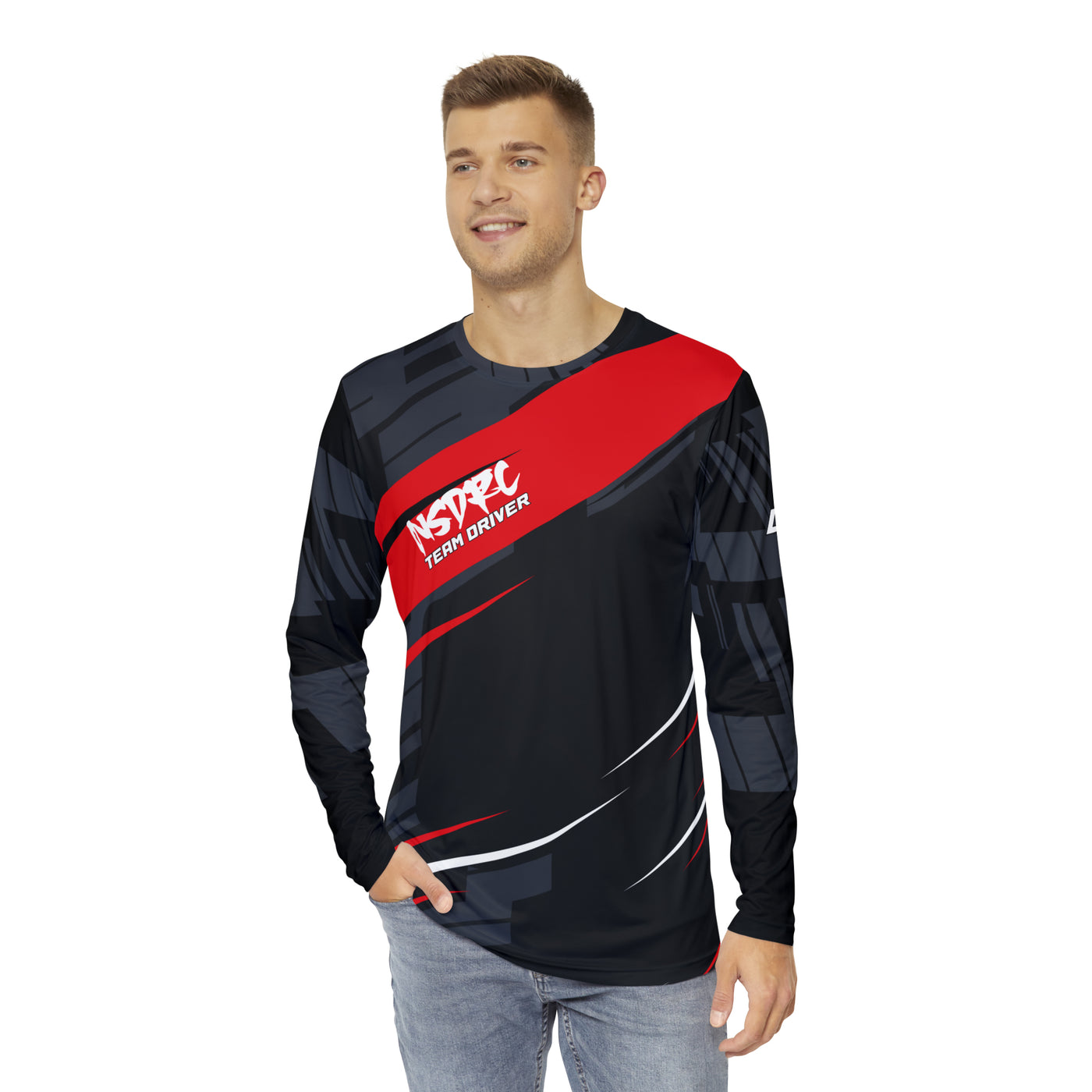 Red stripe pattern Long Sleeve Shirt 1/5 Losi