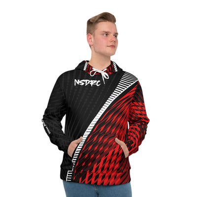 Men's Hoodie Red Pattern NSDRC Logo