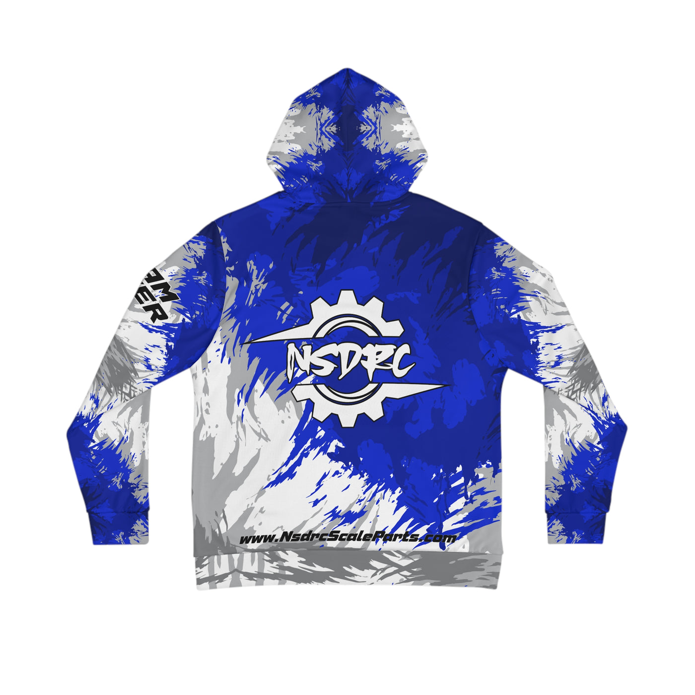 Men's Hoodie Blue Pattern NSDRC Logo