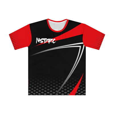 Red Black grey pattern Loose Fit T-Shirt (Jersey Like) Moa