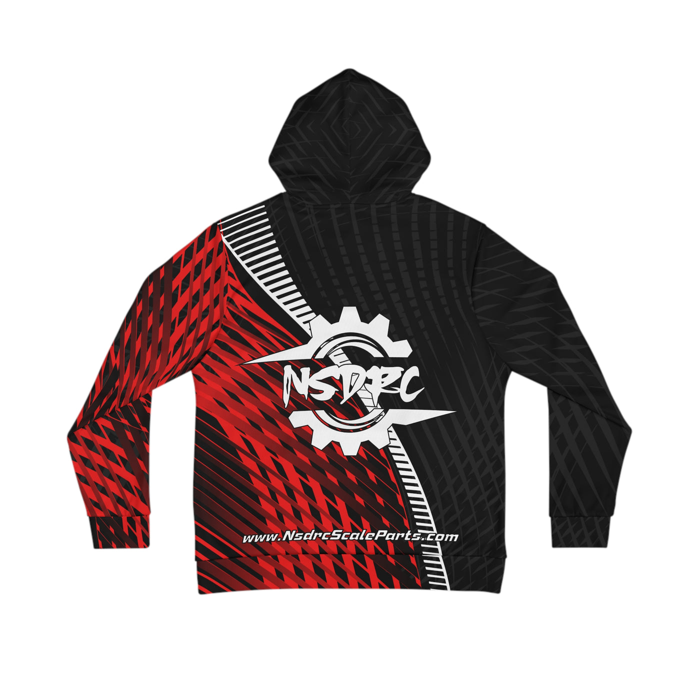 Men's Hoodie Red Pattern NSDRC Logo