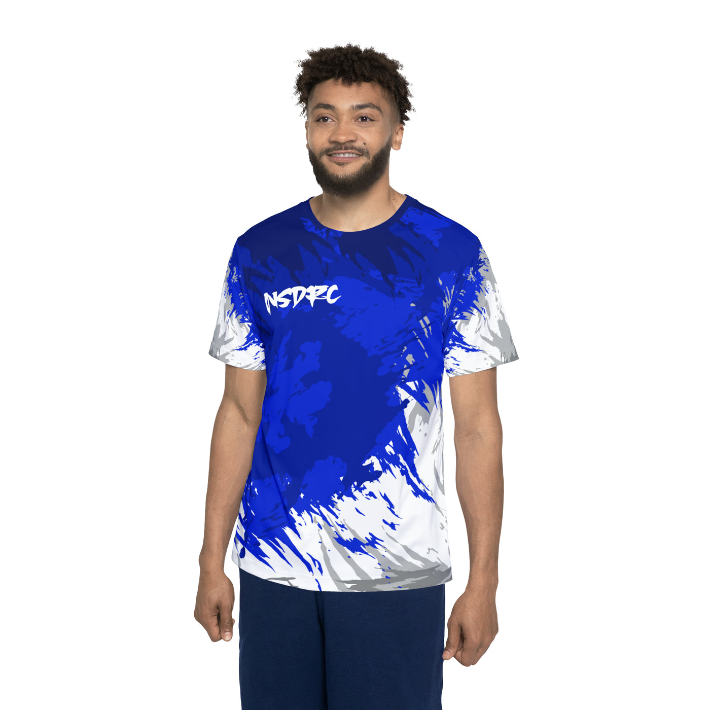 Men's Sports Jersey Blue pattern clean