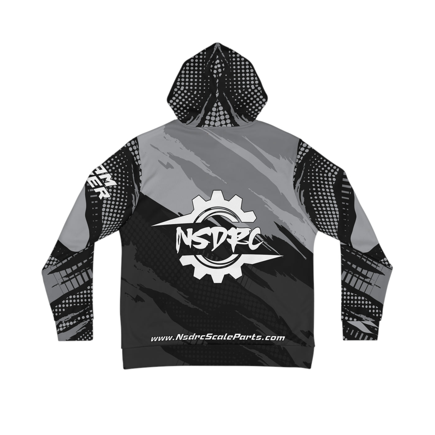 Men's Hoodie Black Pattern NSDRC Logo