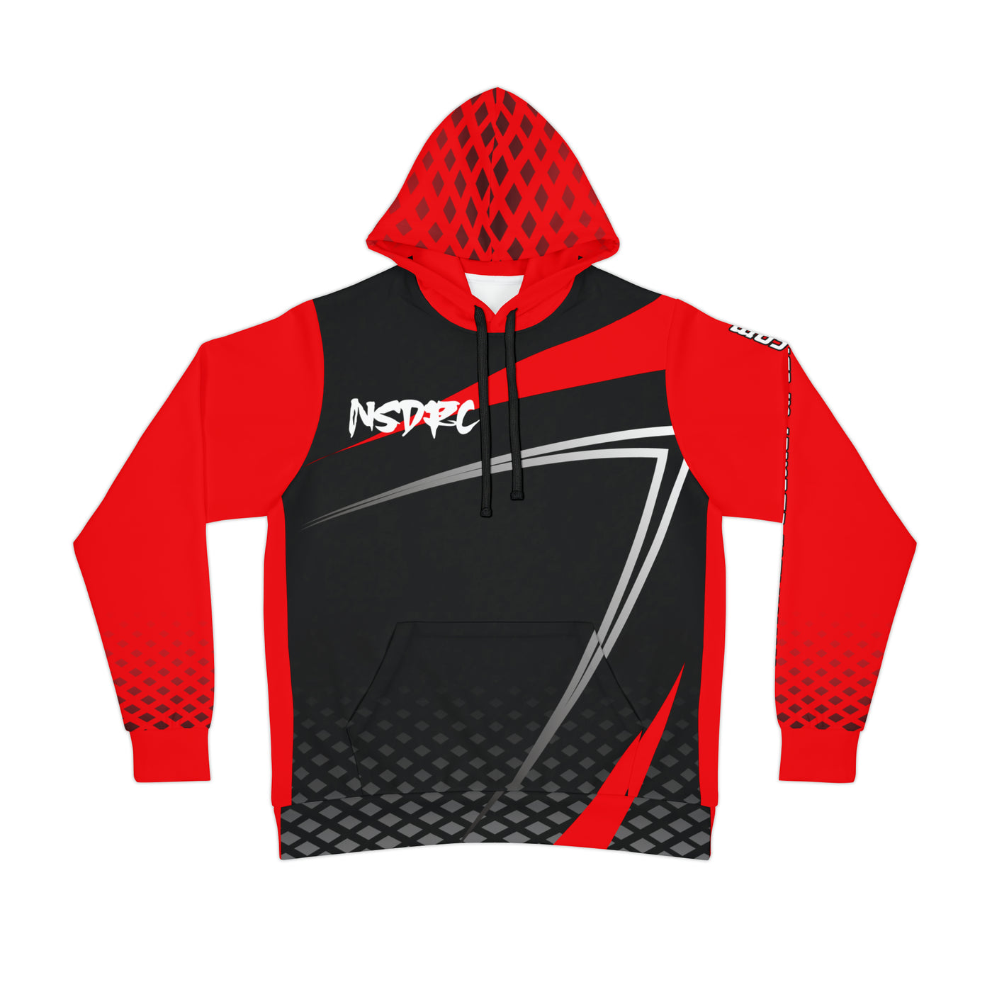 Red Black Grey Pattern Athletic Hoodie Class 3