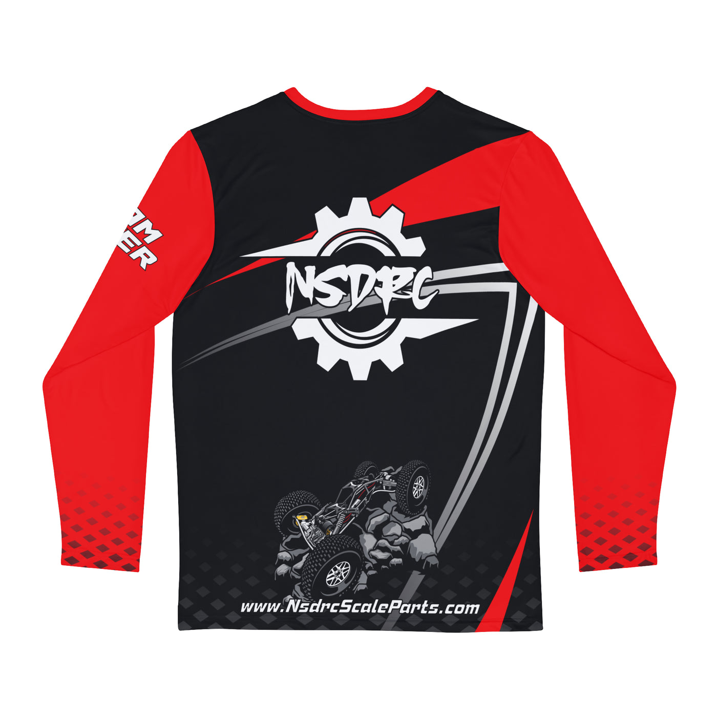 Red black grey pattern Long Sleeve Shirt Moa