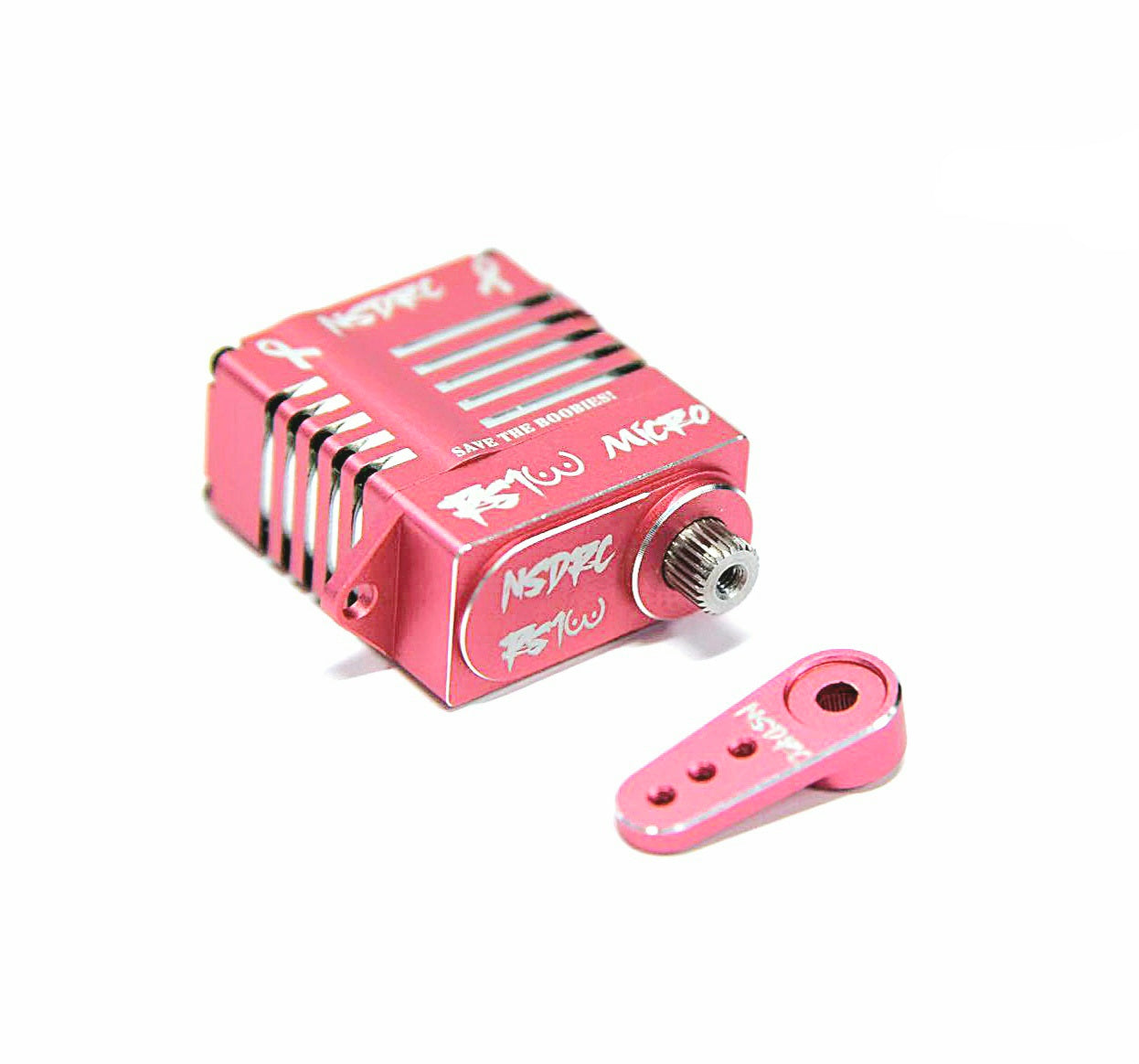 🎀 Pink RS100 Micro Servo & Matching Aluminum Horn Breast Cancer Awareness Edition 🎀