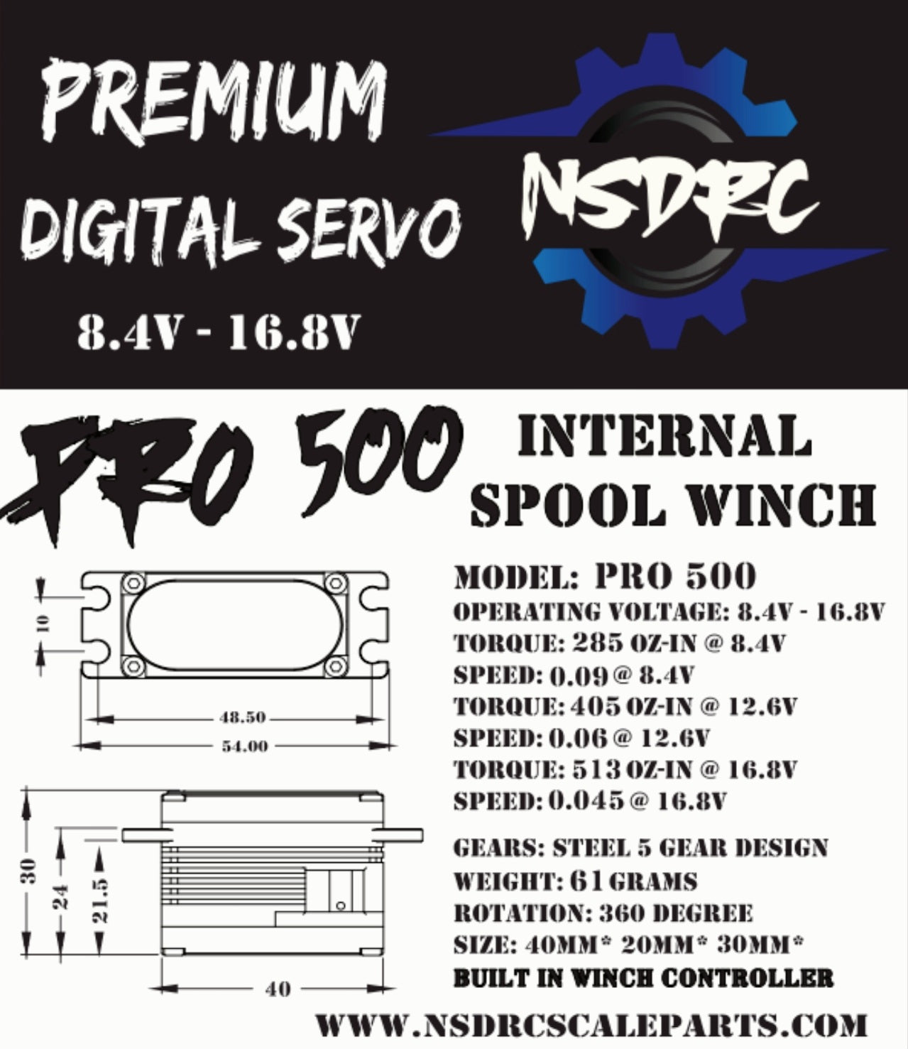 PRO 500 Internal Spool Winch