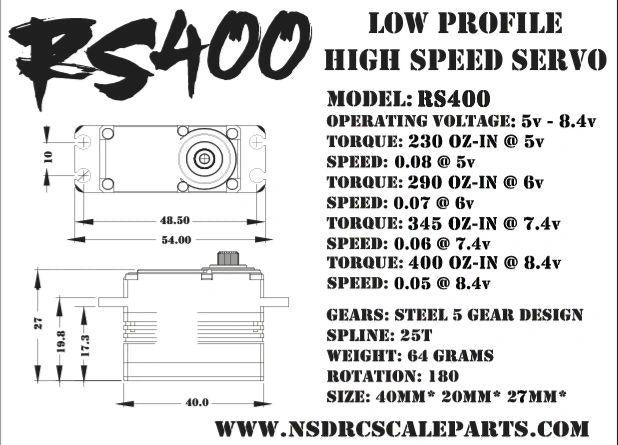 RS400 Low Profile Racing Servo